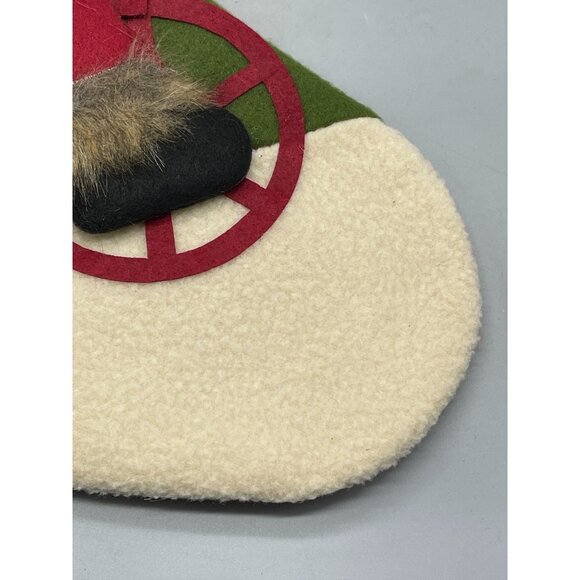 Christmas Stockings red cuff Merry Christmas plaid red green foe fur Santa READ - Picture 4 of 6